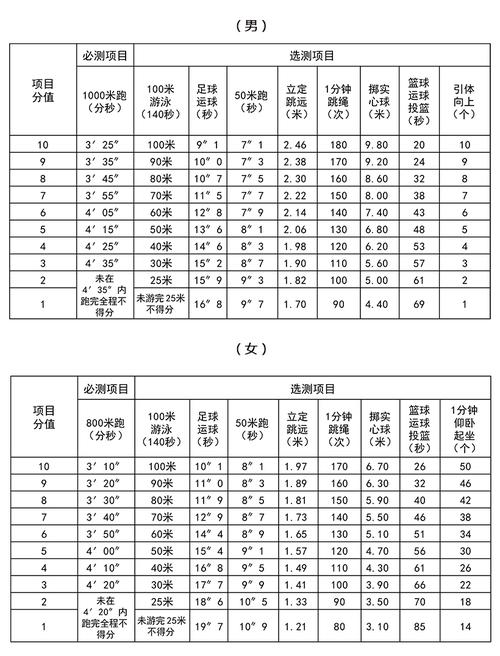 安徽中考体育生分数线